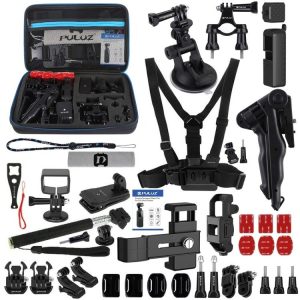 Rinkinys of 43 Puluz accessories for sports cameras (including Osmo Action 5 Pro, Ace Pro 2) PKT47-1