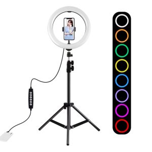 Puluz 1.1m Trikojis with RGBW LED lighting 26cm vlog / stream / smartphone PKT3044-1