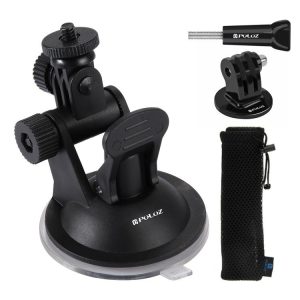 Puluz car windshield mount for sports cameras (including Osmo Action 5 Pro, Insta360 X5)-1
