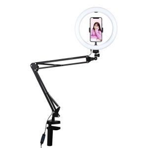 Desktop arm stand Puluz with 26cm LED Vlogging Ring PKT3090B-1