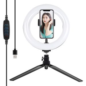 Trikojis Mount Puluz with 20cm LED Ring Vlogging PKT3073B-1