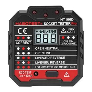 Socket tester with digital display Habotest HT106D-1