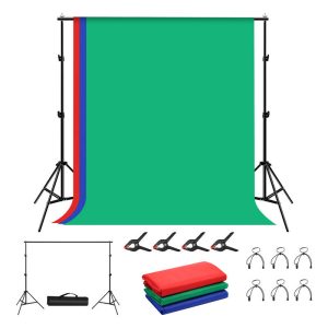 Fotostudija background support Puluz 2x2m + Backdrops 3 pcs PKT5204-1