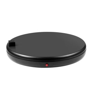 Rotating display stand Puluz with power socket 45 cm (black)-1