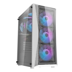Darkflash DK352 Plus computer Dėklas (black and white) + 4 ARGB fans-1