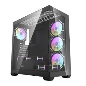 Darkflash DS900 computer Dėklas (black) + 7 ARGB fans-1