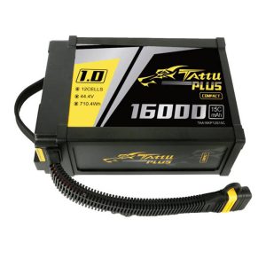 Tattu Plus 1.0 Compact version 16000mAh 12S 15C 44.4V Lipo Baterija pack with AS150U Plug-1