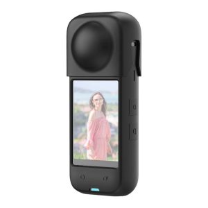 Silicone protective Dėklas PULUZ for Insta360 X4 (black)-1