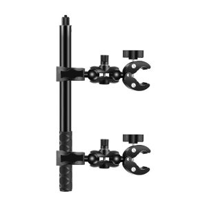 Motorcycle/bicycle mount PULUZ with two clamps and Asmenukių lazda 150 cm-1
