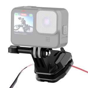 PULUZ motorcycle windshield clip for sports cameras (DJI Osmo Action 4, GoPro Hero 12, Insta360 Ace Pro / X4)(black)-1