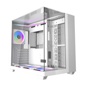 Darkflash TH285 computer Dėklas (white) + 4 fans-1