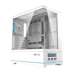 Darkflash DY451 PRO computer Dėklas (white) + 1 fan-1
