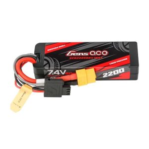 Lipo Gens ace G-Tech 2200mAh 7.4V 2S1P 60C GRP-76 Hardcase Baterija with XT60 Plug-1