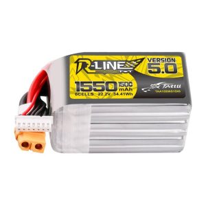 Lipo Tattu R-Line Version 5.0 1550mAh 22.2V 150C 6S Baterija with XT60 connector-1