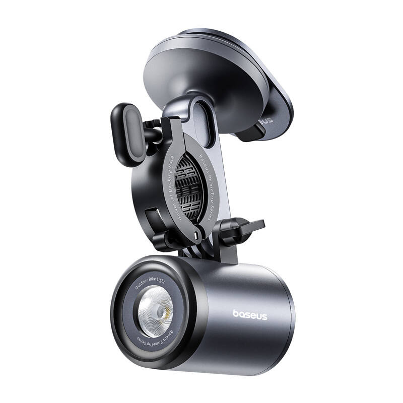 Baseus PrimeTrip 2-in-1 bike mount, phone holder + Žibintuvėlis (black)-1