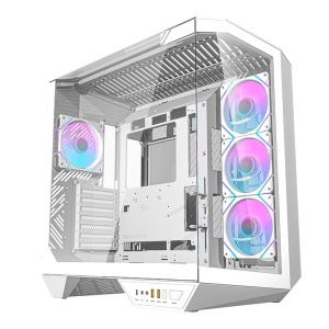 Darkflash DY470 computer Dėklas (white) + 4 fans + GPU bracket-1
