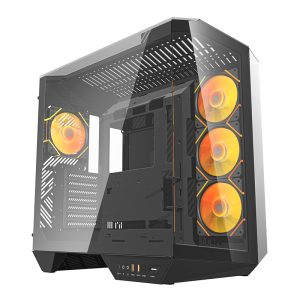 Darkflash DY470 computer Dėklas (black) + 4 fans + GPU bracket-1