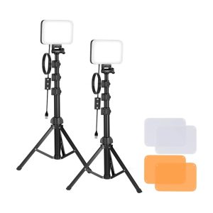 Neewer BP66 studio Rinkinys two LED lamps + filters + tripods-1