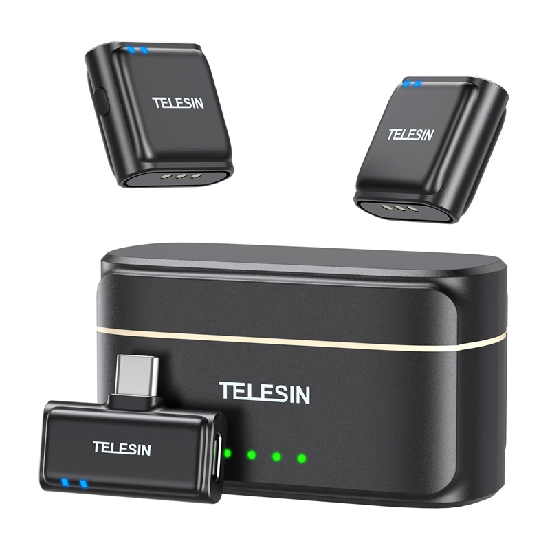 TELESIN wireless tie Mikrofonas + powerbank for phones (USB-C)-1