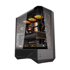 Darkflash DY460 computer Dėklas (Black) + 4 ARGB fans-1