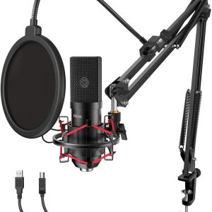 Condenser Mikrofonas with tripod Fifine T732 (black)-1