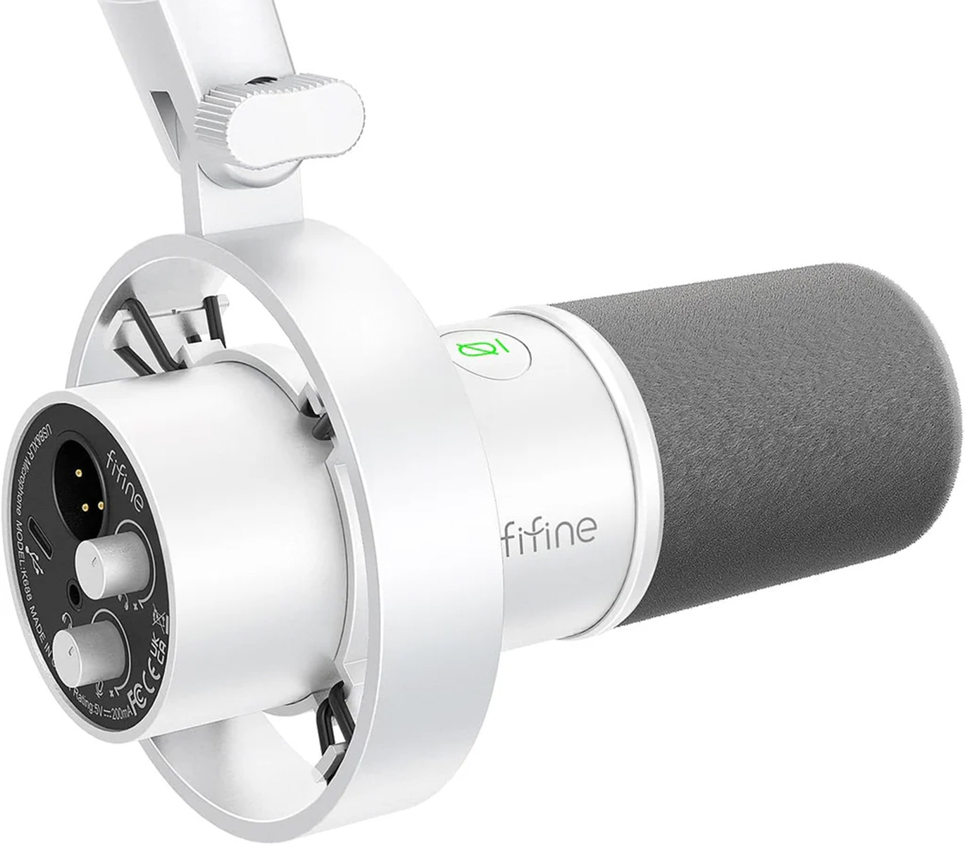 Fifine K688W dynamic Mikrofonas (white)-1