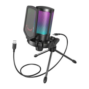 Fifine A6V condenser gaming Mikrofonas (black)-1