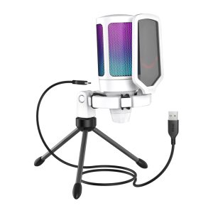 Fifine A6VW condenser gaming Mikrofonas (white)-1