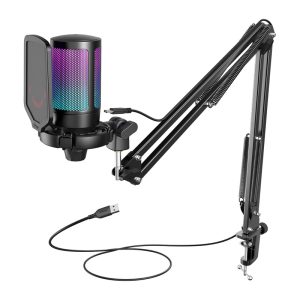 Fifine A6T tripod gaming Mikrofonas (black)-1