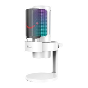 Fifine A8W condenser Mikrofonas with stand (white)-1