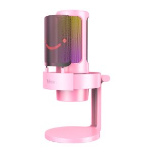 Fifine A8P condenser Mikrofonas with stand (pink)-1