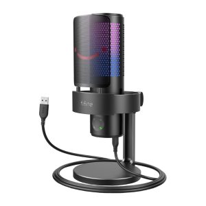 Fifine A9 studio Mikrofonas with stand (black)-1