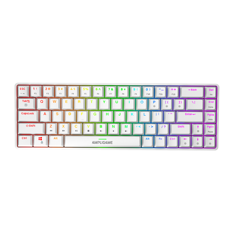 Fifine GK1W mechancial Klaviatūra, 65% RGB (white)-1