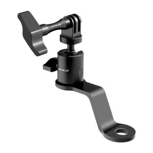 PULUZ Aluminum Motorcycle Mirror Kamera Mount (Black)-1