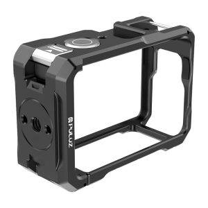 Metal protective Dėklas with a Puluz cold shoe mount for the DJI Osmo Action 6-1
