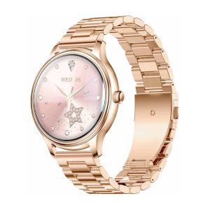 COLMI L28 Smart Watch (Gold + gold steel strap)-1