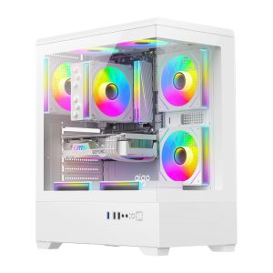 DarkFlash C365 computer Dėklas (white) + 5 fans-1