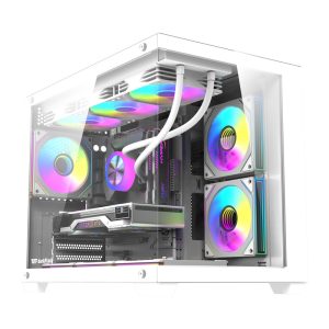 DarkFlash B275 PRO computer Dėklas (white) + 6 fans-1