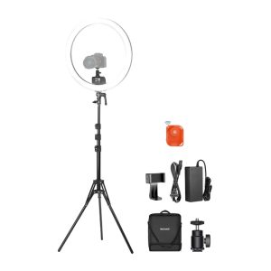Neewer SRP18C 17cm Selfie Kit with Round LED Phone Light-1