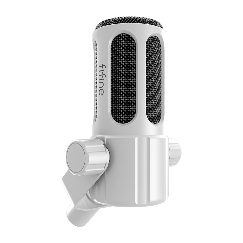 Fifine Tank1 Dynamic Mikrofonas (White)-1