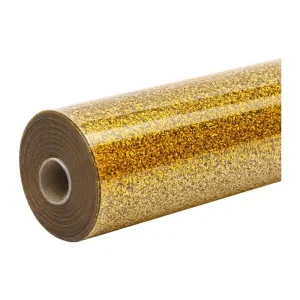 HTVRONT Glitter Heat Transfer Film, 30.5 cm x 90 cm (gold)-1