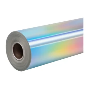 HTVRONT Holographic Self-Adhesive Film, 30.5 cm x 90 cm (silver)-1