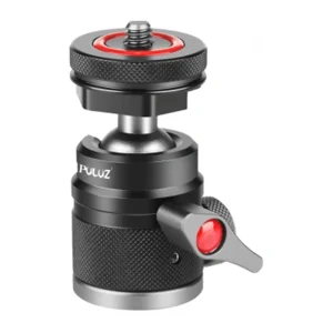 Puluz aluminum alloy ball head with cold shoe mount (black)-1