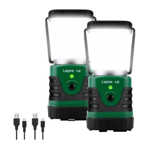 LEPRO 3300008-2 Camping Lempa, 4400mAh, 2-Pack-1