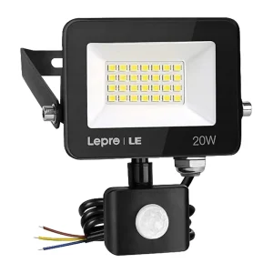 LEPRO 340013-DW-EU 20W 2000 lm 5000 K IP65 LED Floodlight with Motion Sensor-1