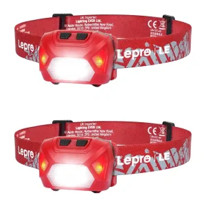 LEPRO 320014-R-2 USB Headlamp, 2-Pack-1