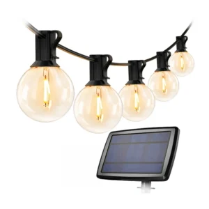 LEPRO PR440001-WW Solar Garden String Lights, 7.62 m, Twilight Sensor, 4 Modes-1