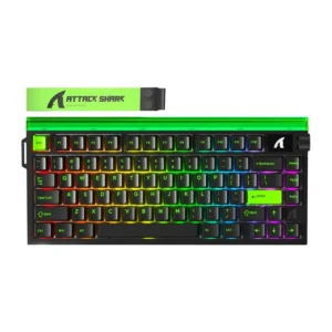 Mechanical Klaviatūra ATTACK SHARK R85HE (black and green)-1